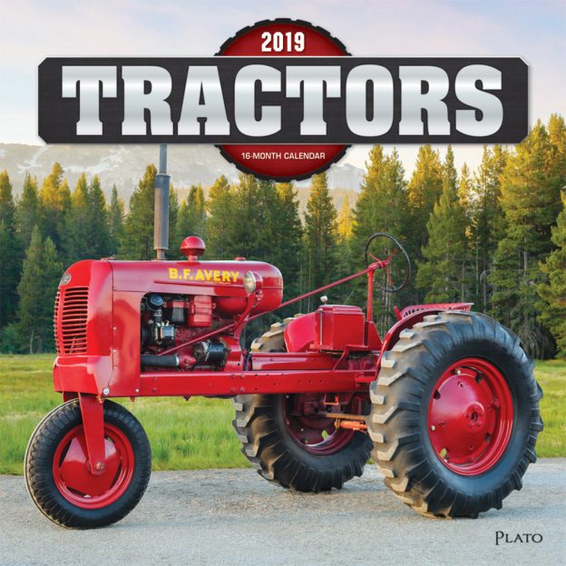 Tractors 2019 12 x 12 Inch Monthly Square Wall Calendar with Foil Stamped Cover by Plato, Farm Rural Country