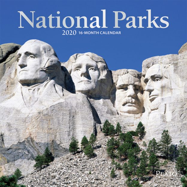 National Parks 2020 7 x 7 Inch Monthly Mini Wall Calendar with Foil Stamped Cover by Plato, USA United States of America Scenic Nature