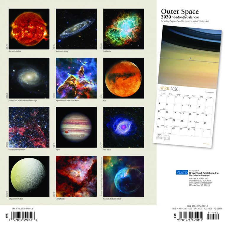 Outer Space 2020 Square Wall Calendar by Plato | Plato Calendars