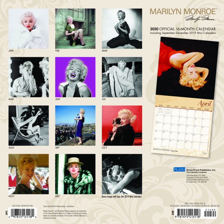 Marilyn Monroe 2020 Square Wall Calendar by Plato | Plato Calendars