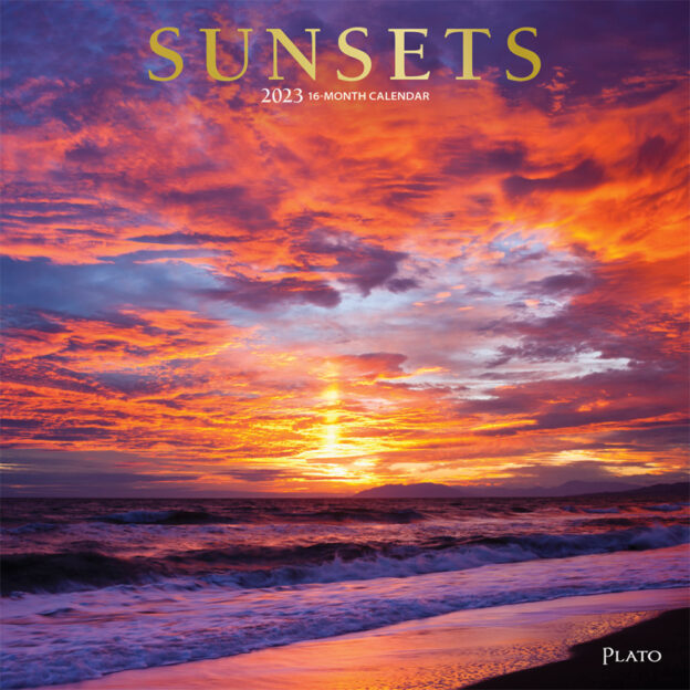 Sunsets 2023 Square Wall Calendar Plato Calendars