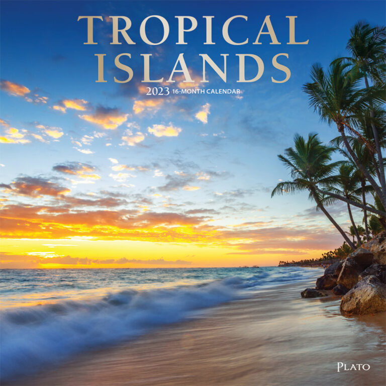 Tropical Islands 2023 Square Wall Calendar Plato Calendars