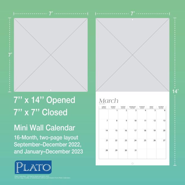 2024 Mini Wall Calendars Plato Calendars