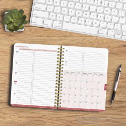 2025 6 x 7.75 Inch 18 Months Weekly Desk Planner | Foil Stamped Cover | July 2024 - December 2025