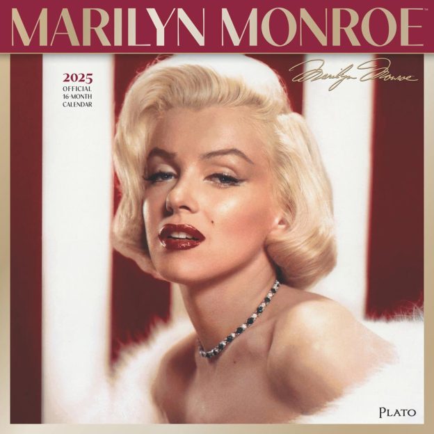Marilyn Monroe OFFICIAL | 2025 12 x 24 Inch Monthly Square Wall Calendar | Foil Stamped Cover | Plato | USA American Actress Celebrity