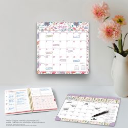2025 18 Months Bundle | Desk Pad, Desk Planner, and Square Wire-O Calendar | July 2024 - December 2025 | Plato
