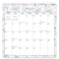 House of Turnowsky OFFICIAL | 2026 12 x 12 Inch (Hanging) 18 Months Monthly Square Wire-O Calendar | Sticker Sheet | July 2025 - December 2026 | Plato | Stationery Elegant Exclusive