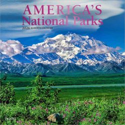 America's National Parks | 2026 12 x 24 Inch (Hanging) Monthly Square Wall Calendar | Foil Stamped Cover | Plato | Yosemite Yellowstone