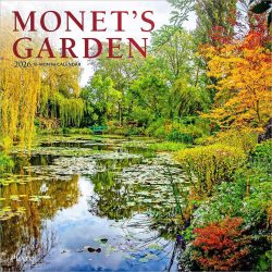 Monet's Garden | 2026 12 x 24 Inch (Hanging) Monthly Square Wall Calendar | Featuring Photography of Aileen Bordman | Foil Stamped Cover | Plato | Impressionism Artist Outdoor