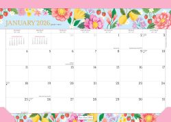 Bonnie Marcus OFFICIAL | 2026 15.5 x 11 Inch Monthly Desk Pad Calendar | BrownTrout | Fashion Designer Stationery